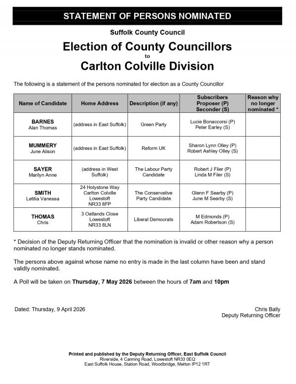 Statement of Persons Nominated Carlton Colville page 0001 1